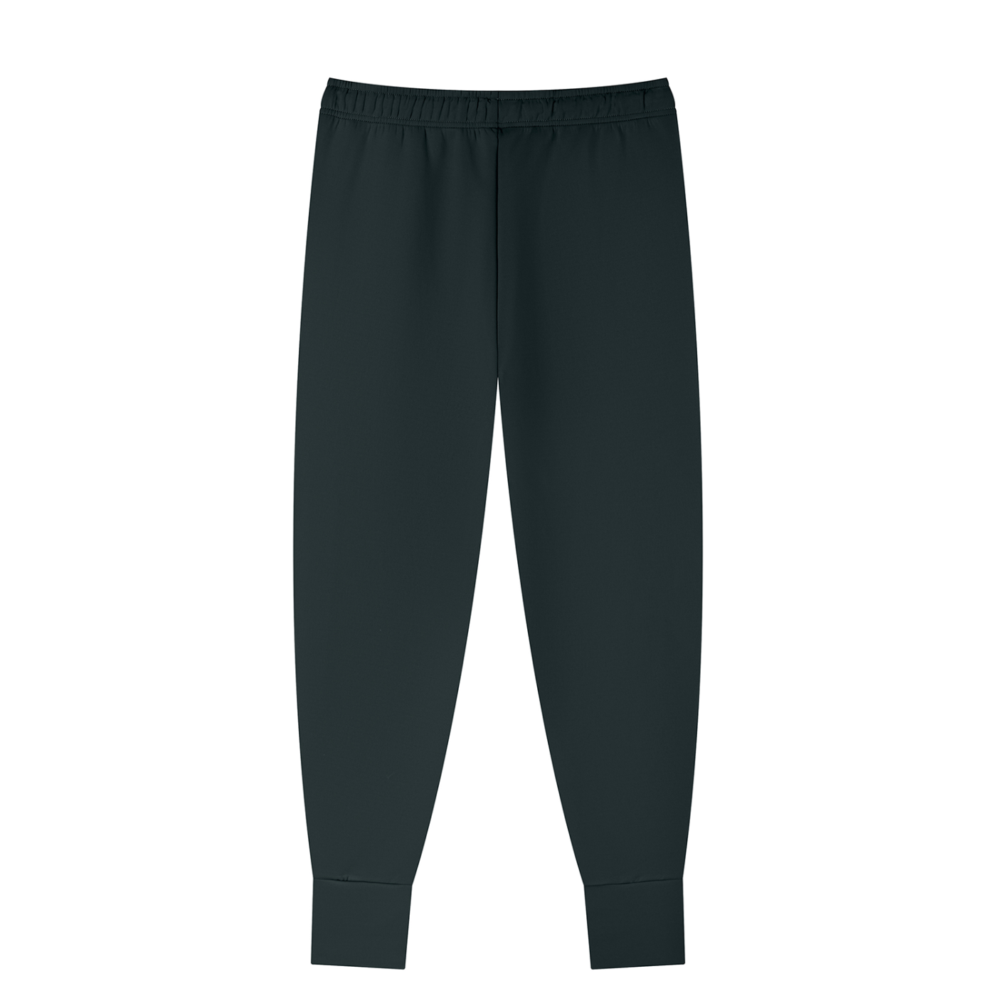 YA TOUR Men's Tapered Leg Drawstring Joggers Black — detail view, tapered polyester joggers