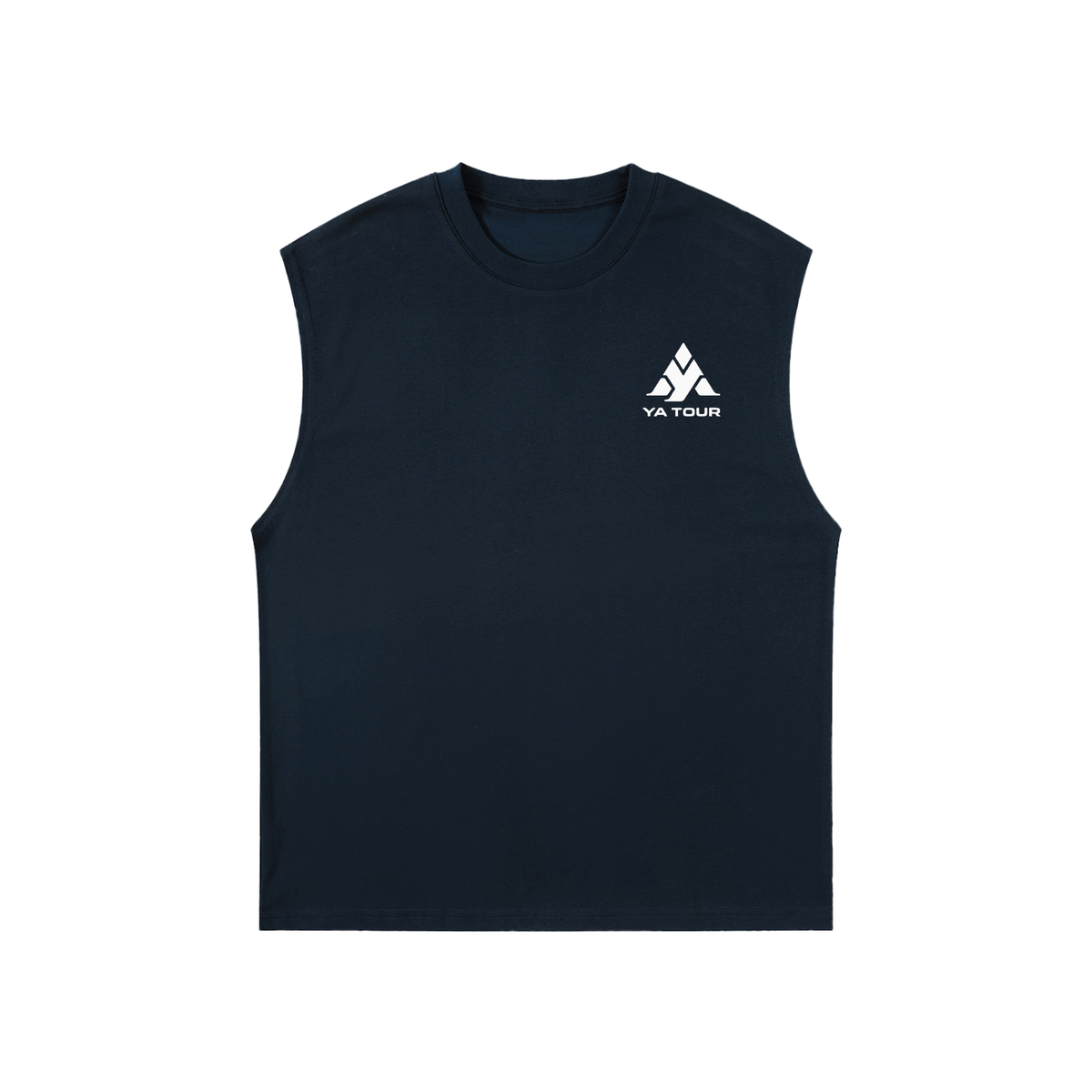 YA TOUR Quick-Dry Kids' Tank Top – Black, front view with YA TOUR logo