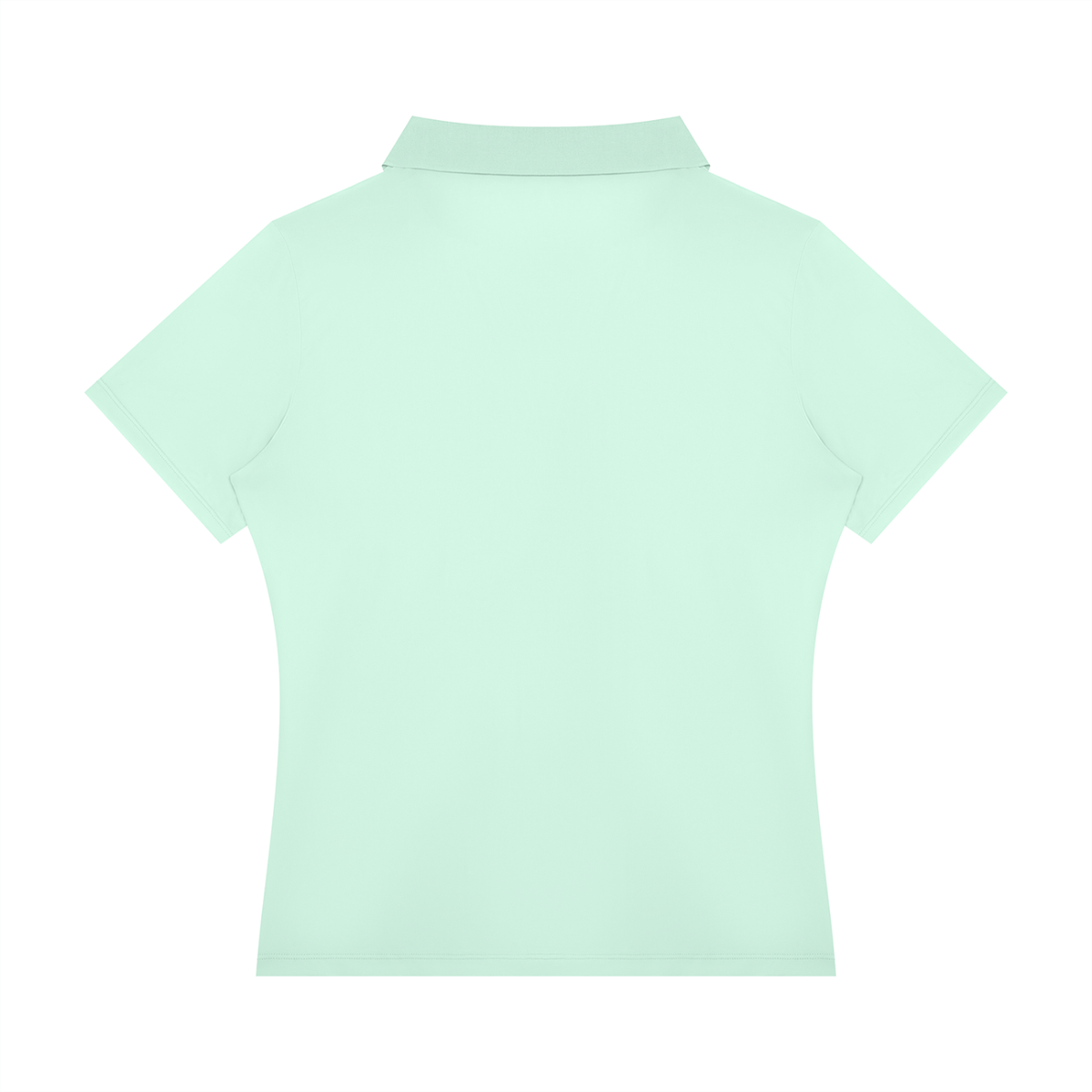 YA TOUR Women's Color Block Polo Shirt mint green — back view showing clean silhouette and polo collar