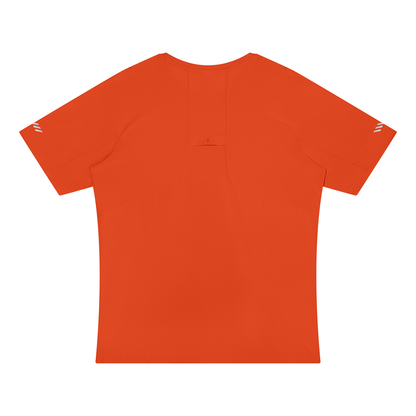 YA TOUR Men's Reflective Raglan T-Shirt – Orange, back view