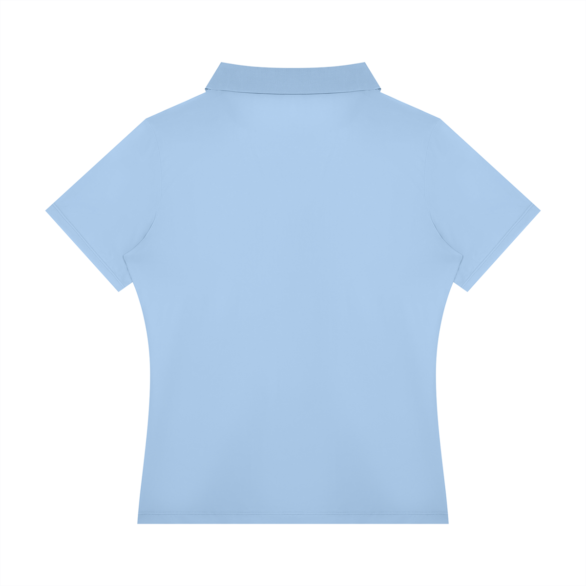 YA TOUR Women's Color Block Polo Shirt sky blue — back view showing clean silhouette and polo collar