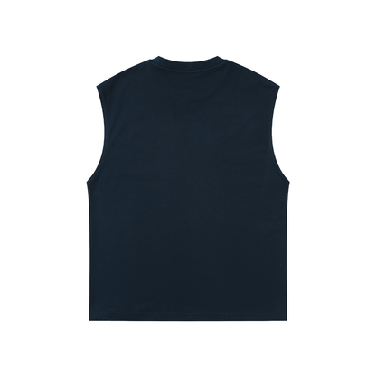 YA TOUR Quick-Dry Kids' Tank Top – Black, back view flat lay