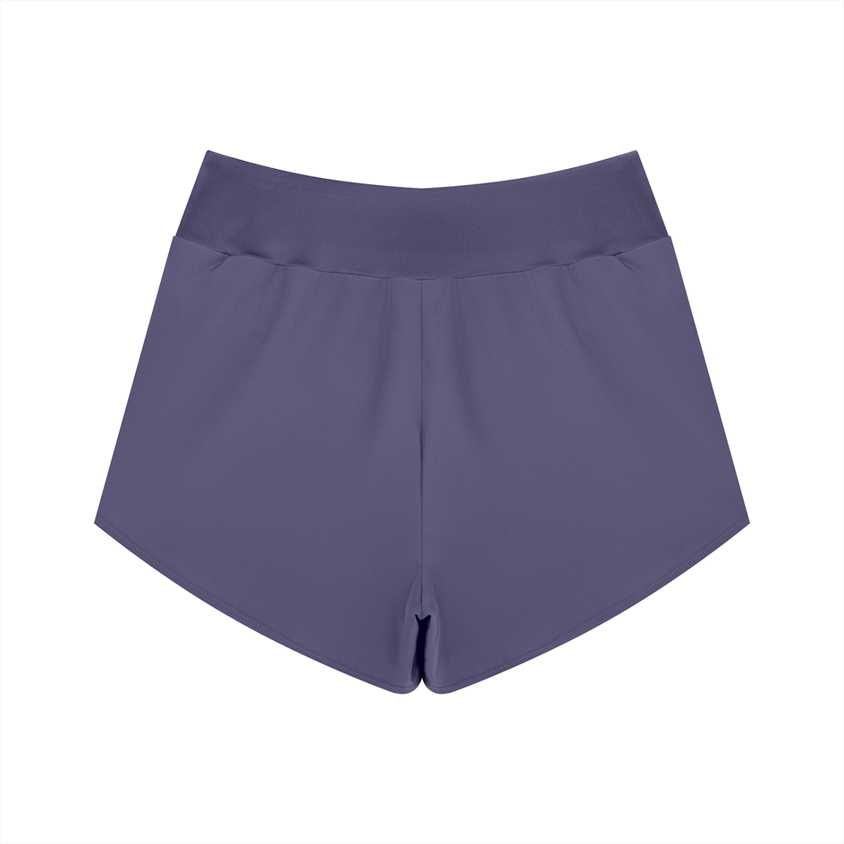YA TOUR Women's High Rise Shorts misty purple — back view showing high waist and clean cut