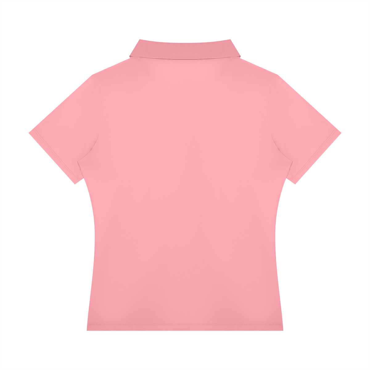 YA TOUR Women's Color Block Polo Shirt pink — back view showing clean silhouette and polo collar