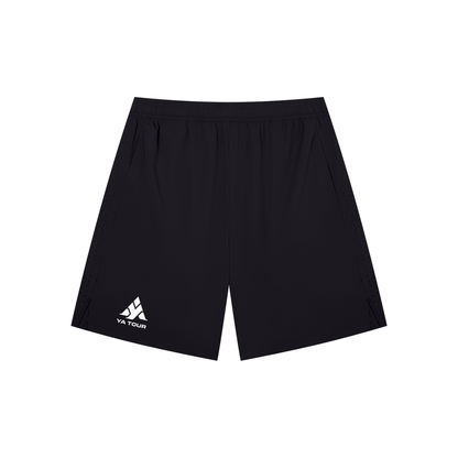 YA TOUR Men's Performance Shorts – Front view with YA TOUR logo