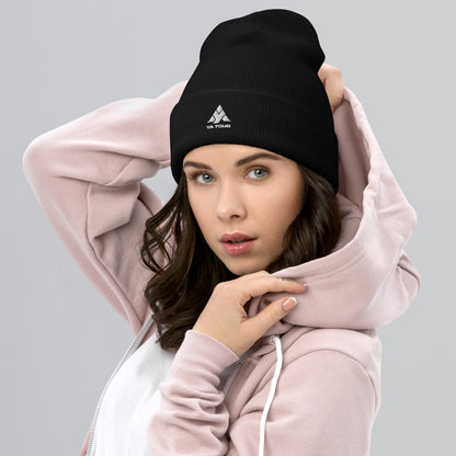YA TOUR Cuffed Beanie black front view 5