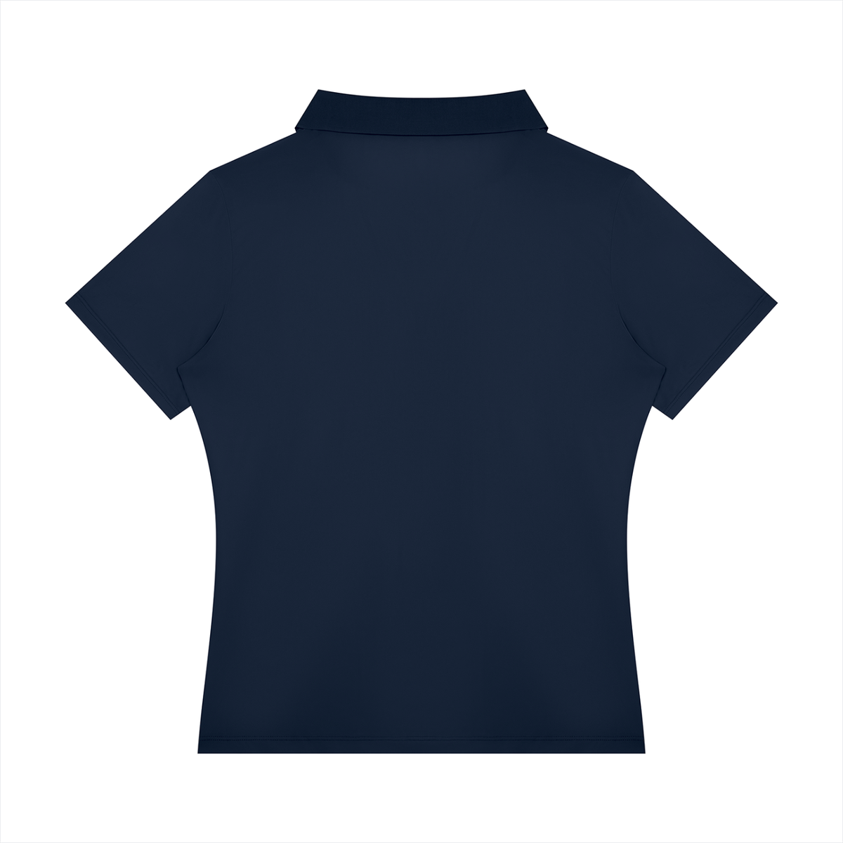 YA TOUR Women's Color Block Polo Shirt navy blue — back view showing clean silhouette and polo collar
