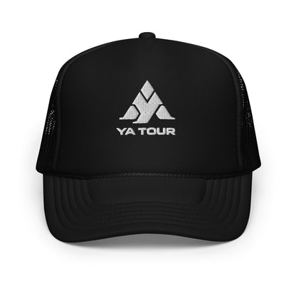 YA TOUR Foam Trucker Hat black front view 2