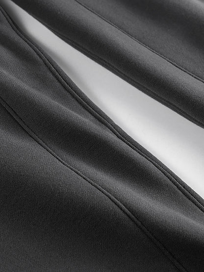 YA TOUR Unisex Heavyweight Fleece Joggers – close-up of mid-rise elastic waistband and adjustable drawstring detail on heavyweight fleece fabric