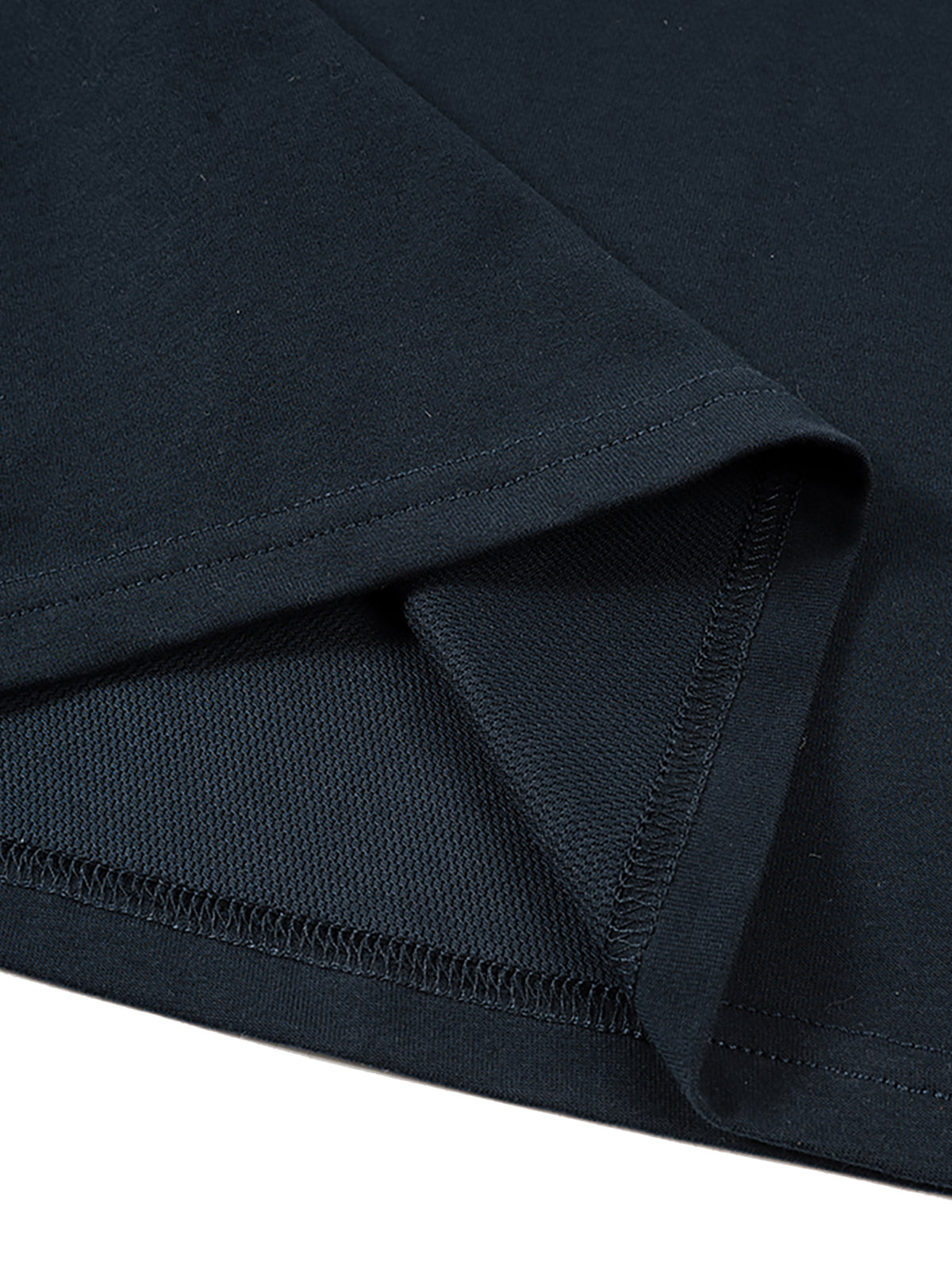 YA TOUR Quick-Dry Kids' Tank Top – Black, close-up of hem and mesh lining detail