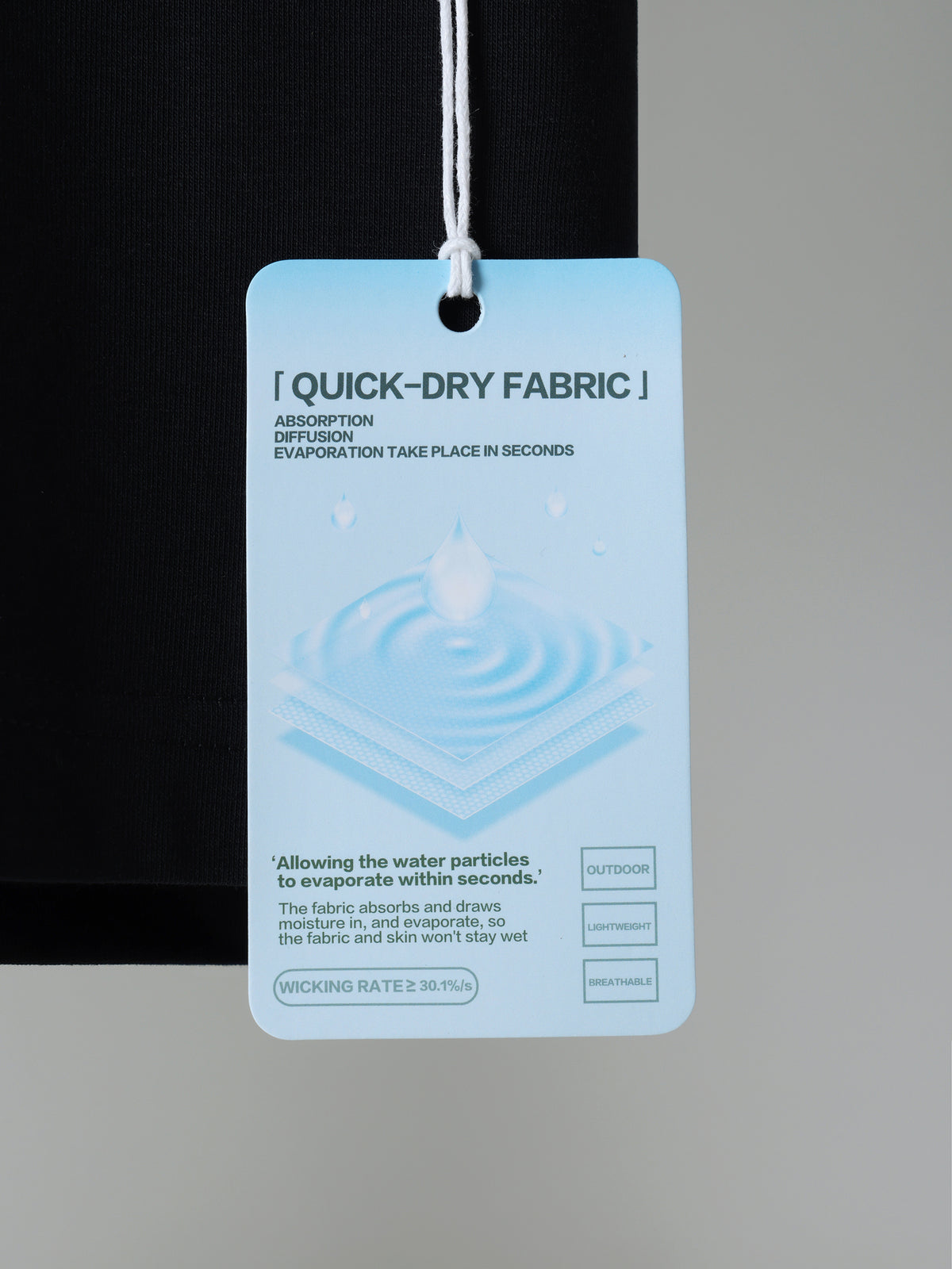 YA TOUR Quick-Dry Kids' Tank Top – Quick-dry fabric technology hang tag detail