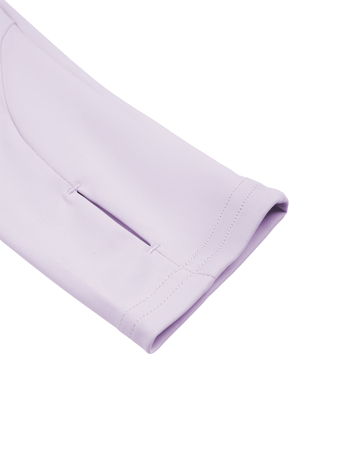 YA TOUR Women's Paneled Tennis Jacket – Light Purple with Deep Purple, close-up of thumb hole cuff detail