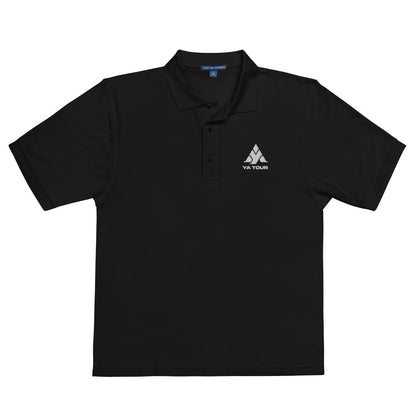 YA TOUR Men's Premium Polo black front view