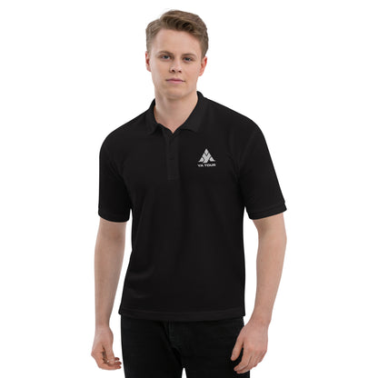 YA TOUR Men's Premium Polo black front view 5