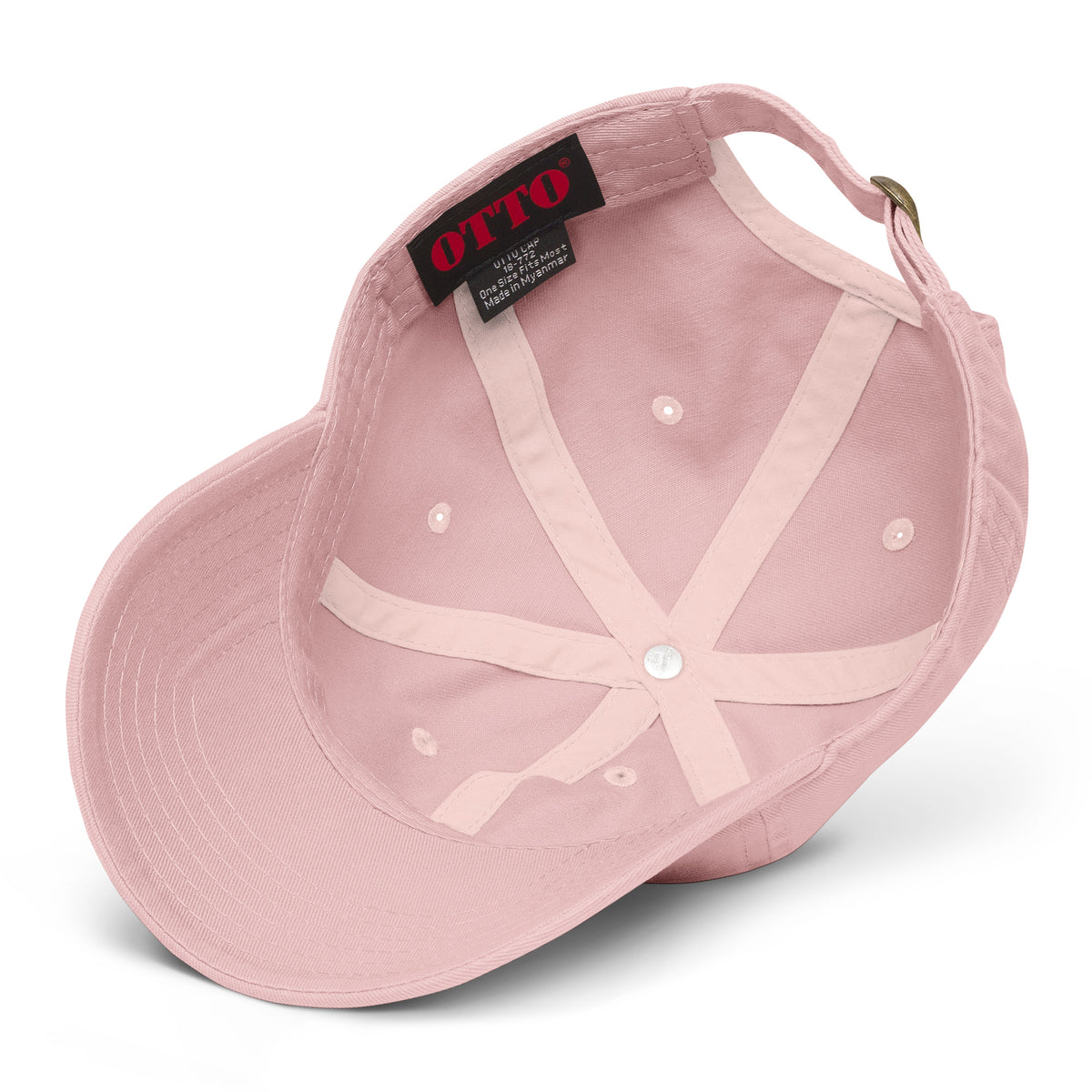 YA TOUR Garment Washed Cap – Pink, fabric and construction detail