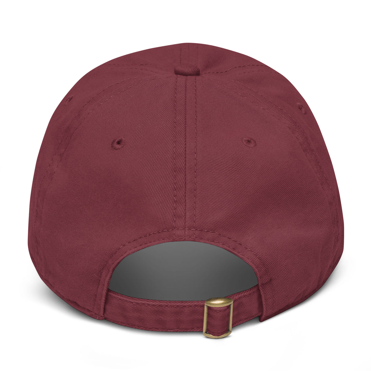 YA TOUR Garment Washed Cap – Red, back view with adjustable strap
