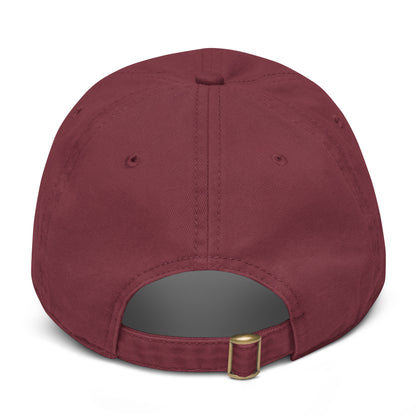 YA TOUR Garment Washed Cap – Red, back view with adjustable strap