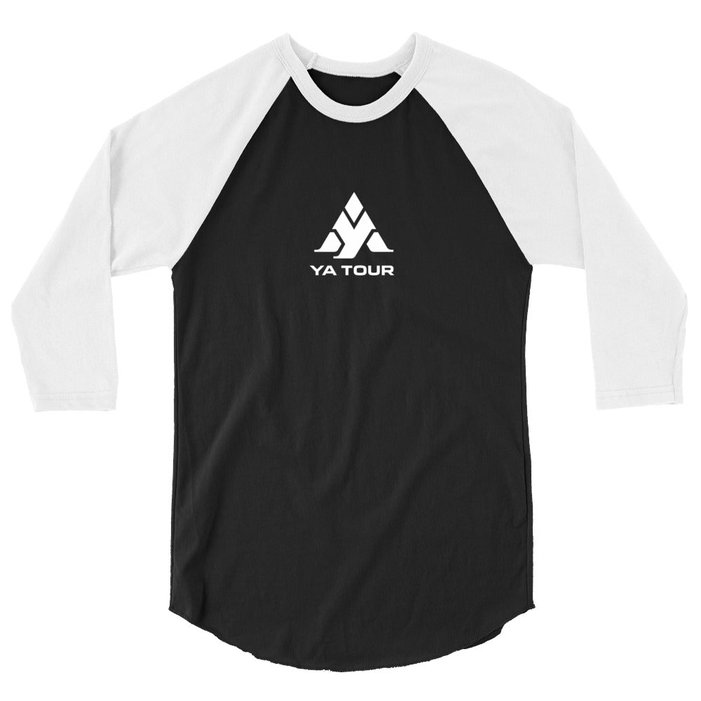 YA TOUR Women's 3/4 Sleeve Raglan Shirt black logo detail