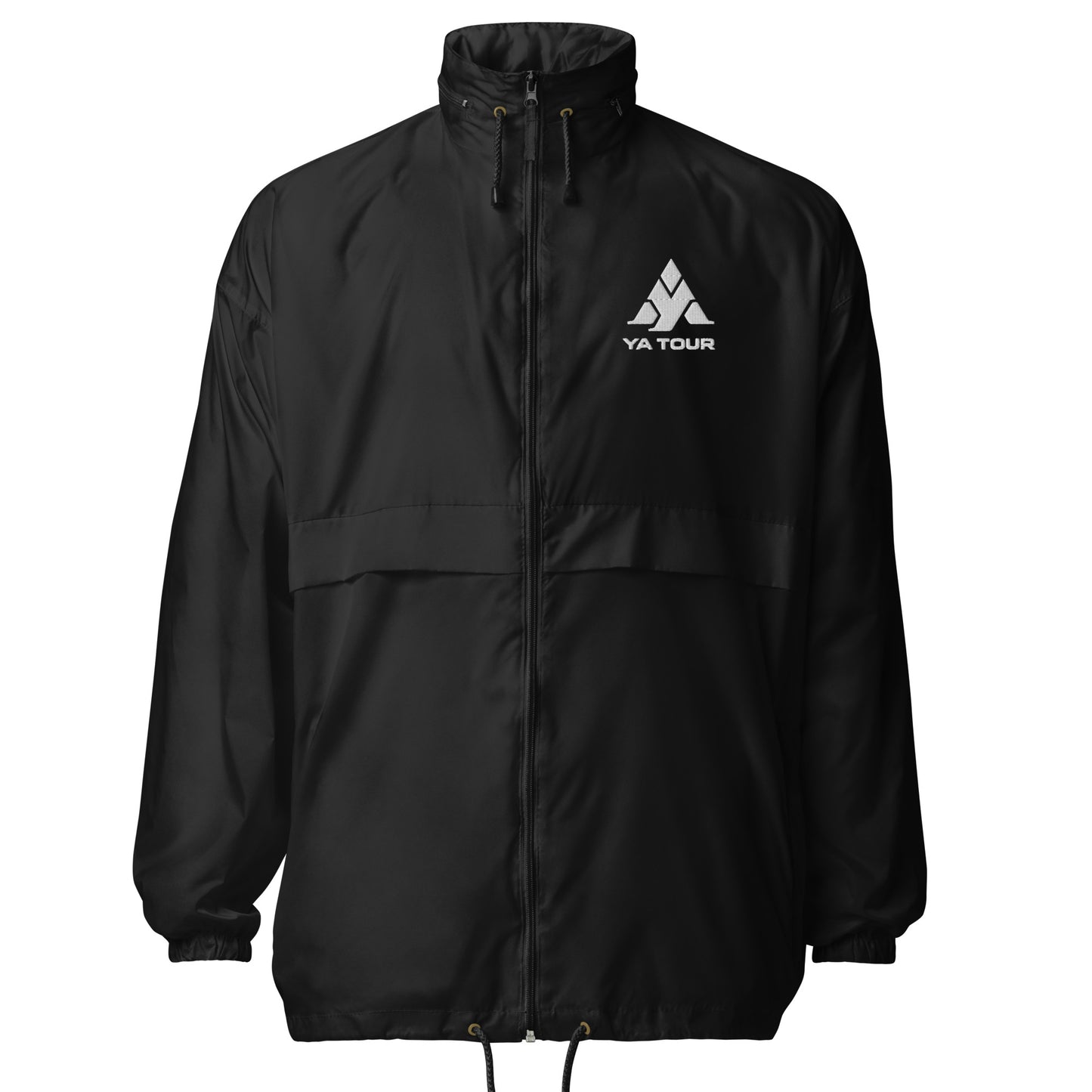 YA TOUR Unisex Windbreaker black front view 2