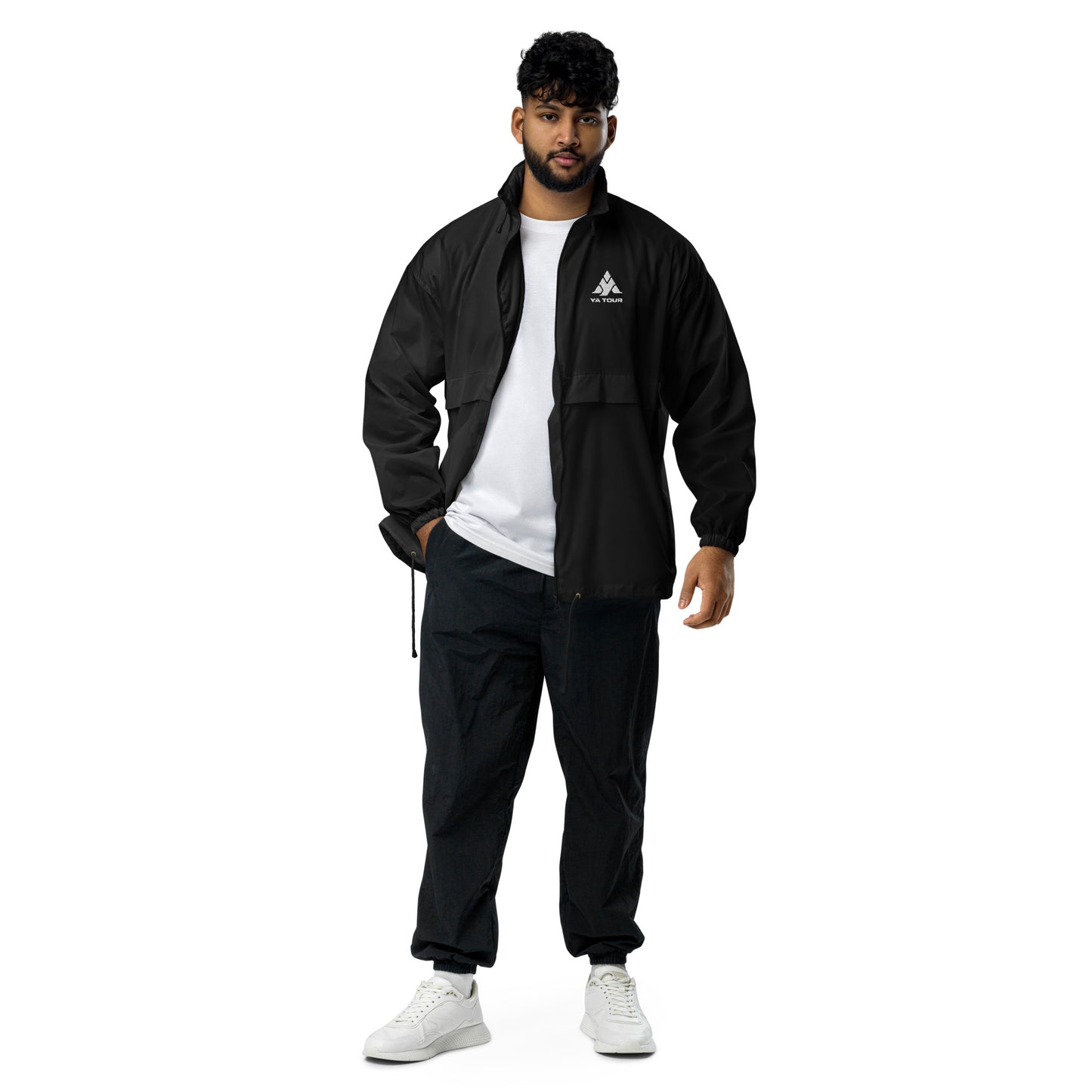 YA TOUR Unisex Windbreaker black front view 3