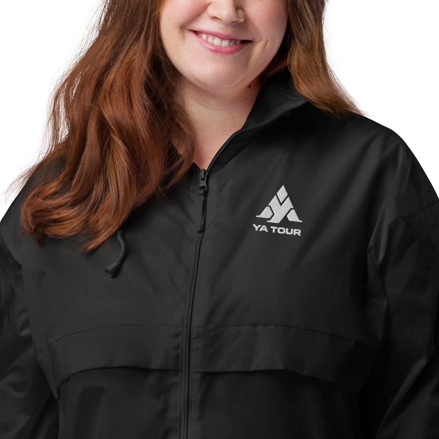 YA TOUR Unisex Windbreaker black front view 5
