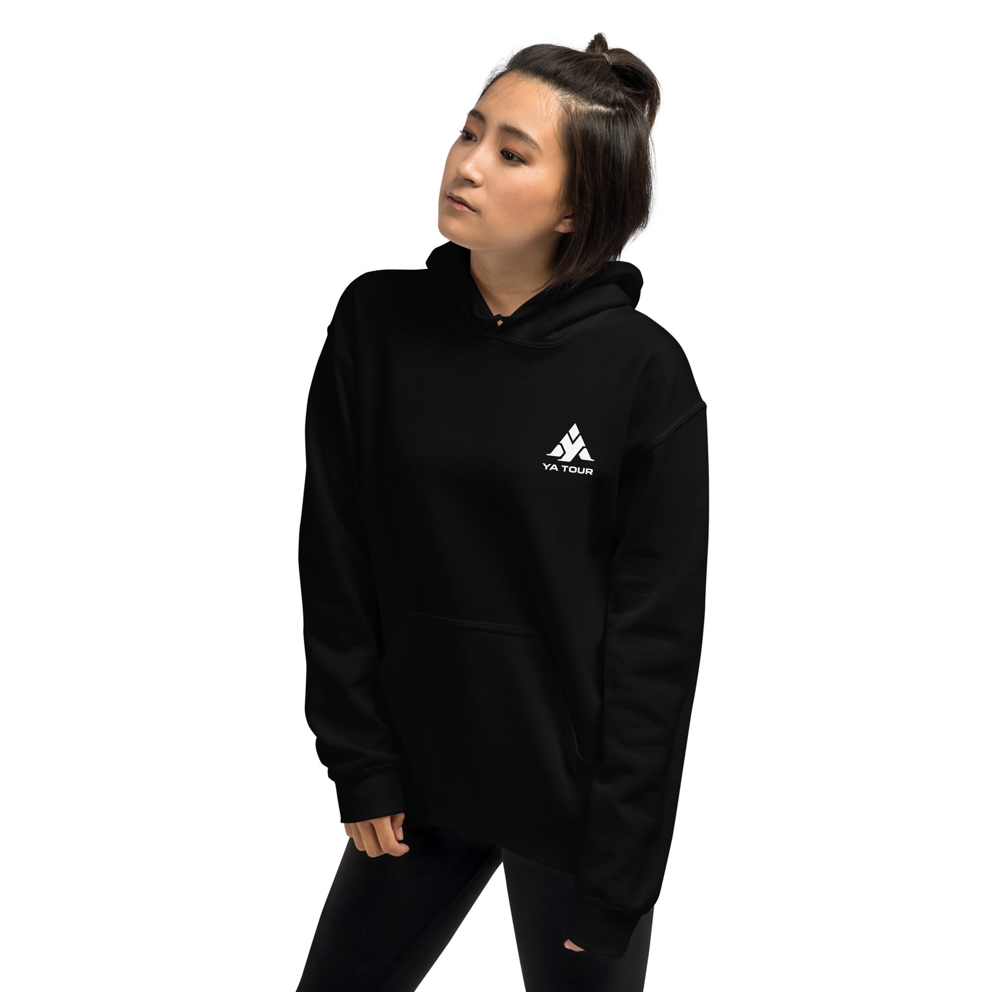 YA TOUR Unisex Hoodie black front view
