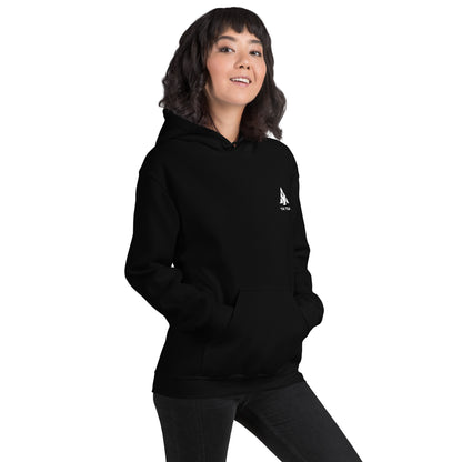 YA TOUR Unisex Hoodie black front lifestyle view 3