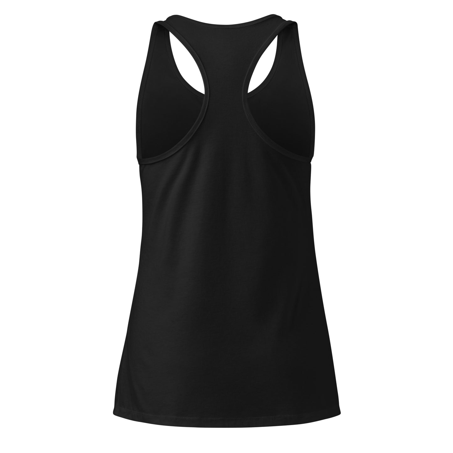 YA TOUR Women's Fitted Racerback Tank Top black back view 2