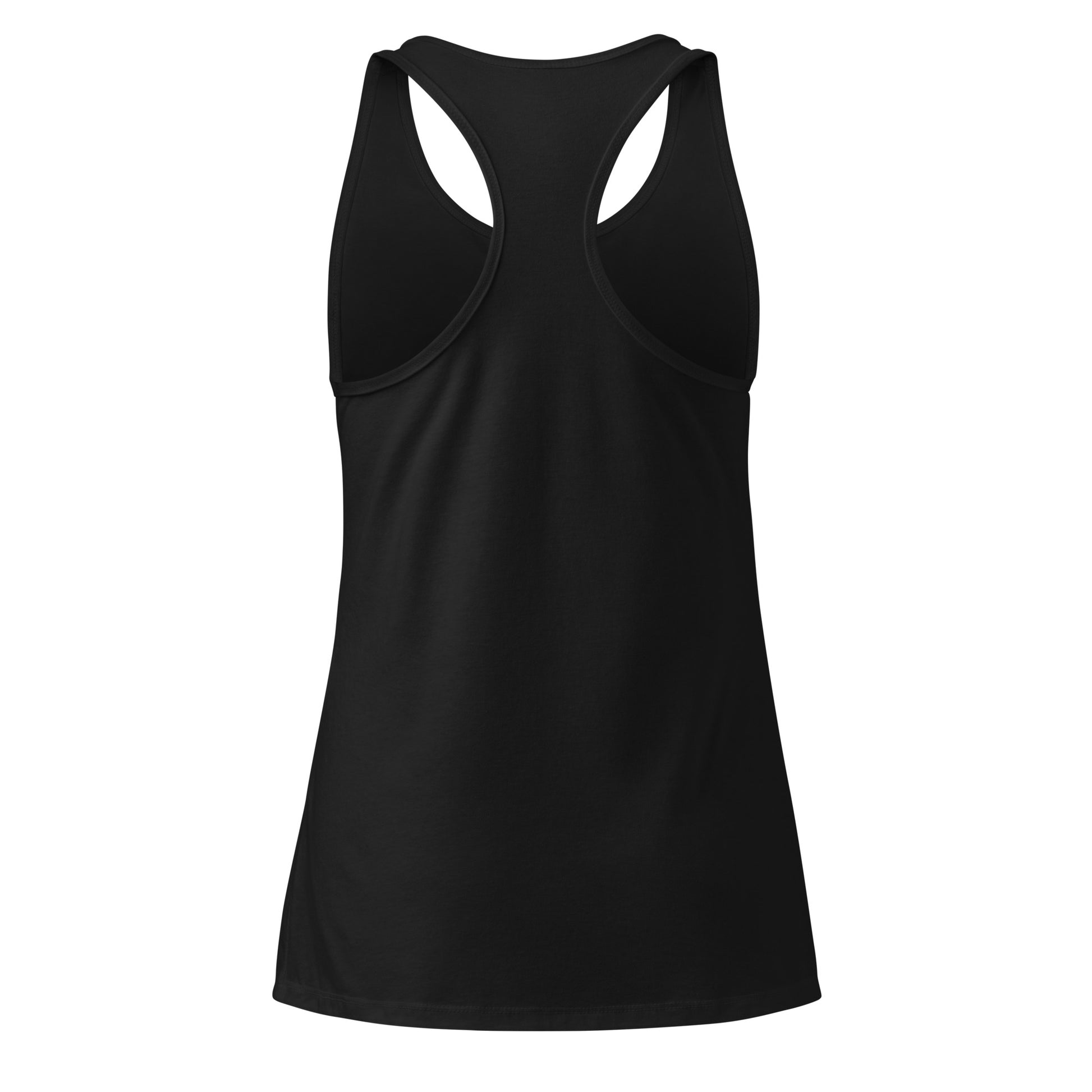 YA TOUR Women's Fitted Racerback Tank Top black back view 2
