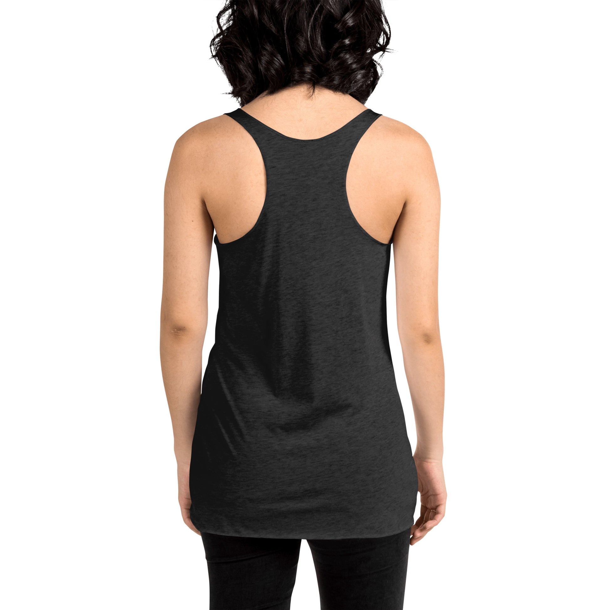 YA TOUR Women's Racerback Tank black back view 2