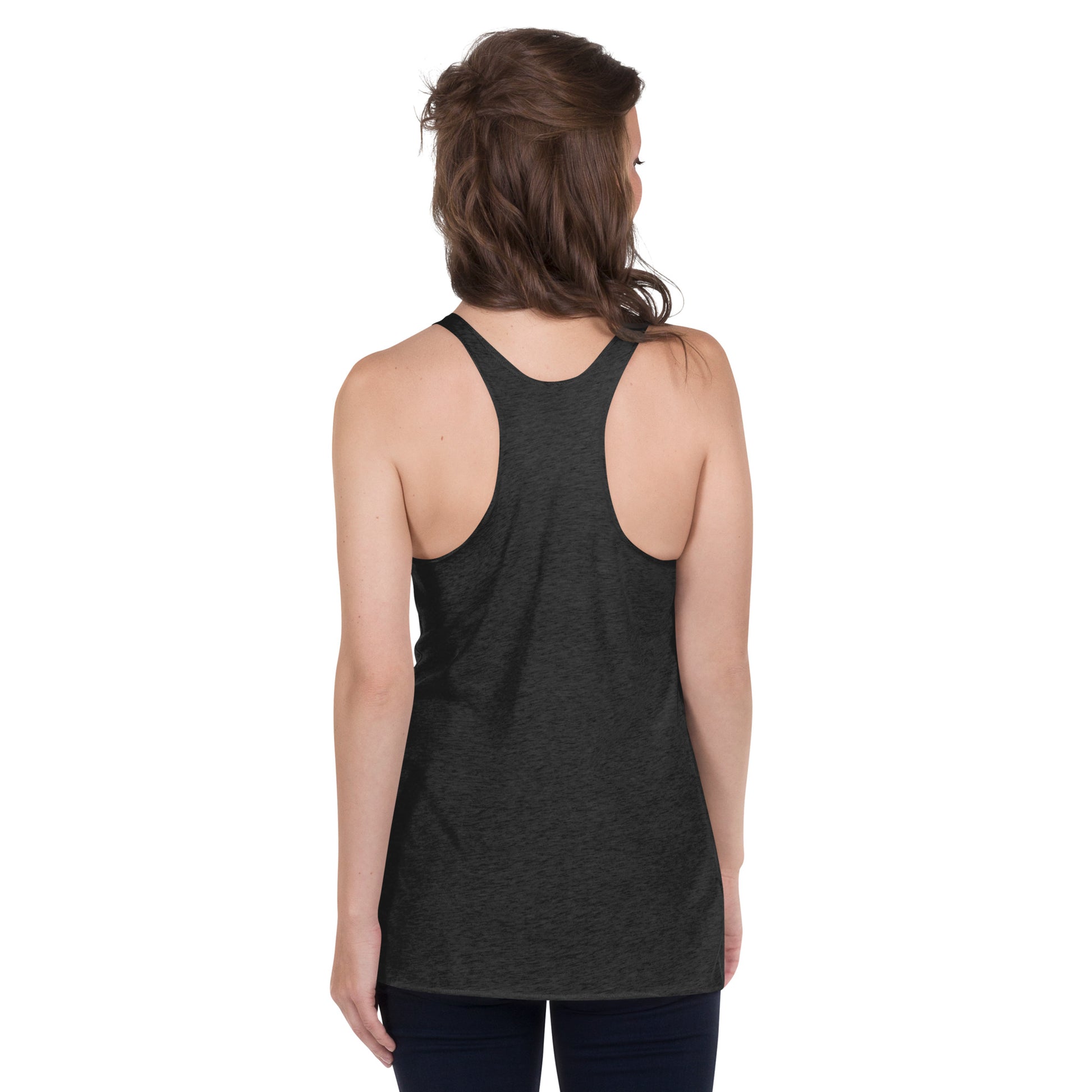 YA TOUR Women's Racerback Tank black back lifestyle view
